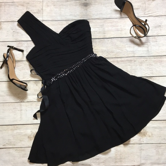 EXPRESS Black One-Shoulder Dress 6 - Picture 3 of 7
